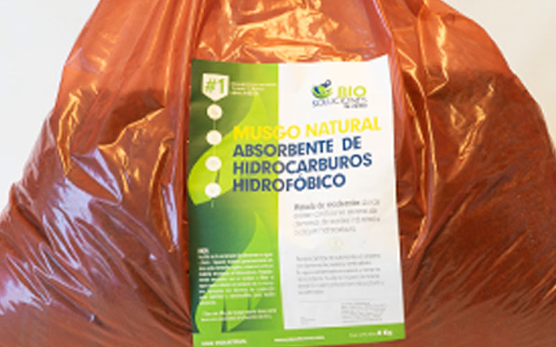 Musgo absorbente de hidrocarburos